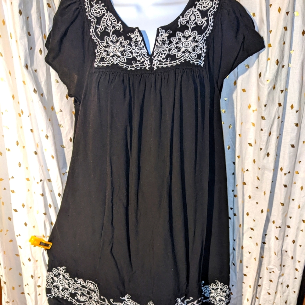 Mexican Style Embroidered Dress